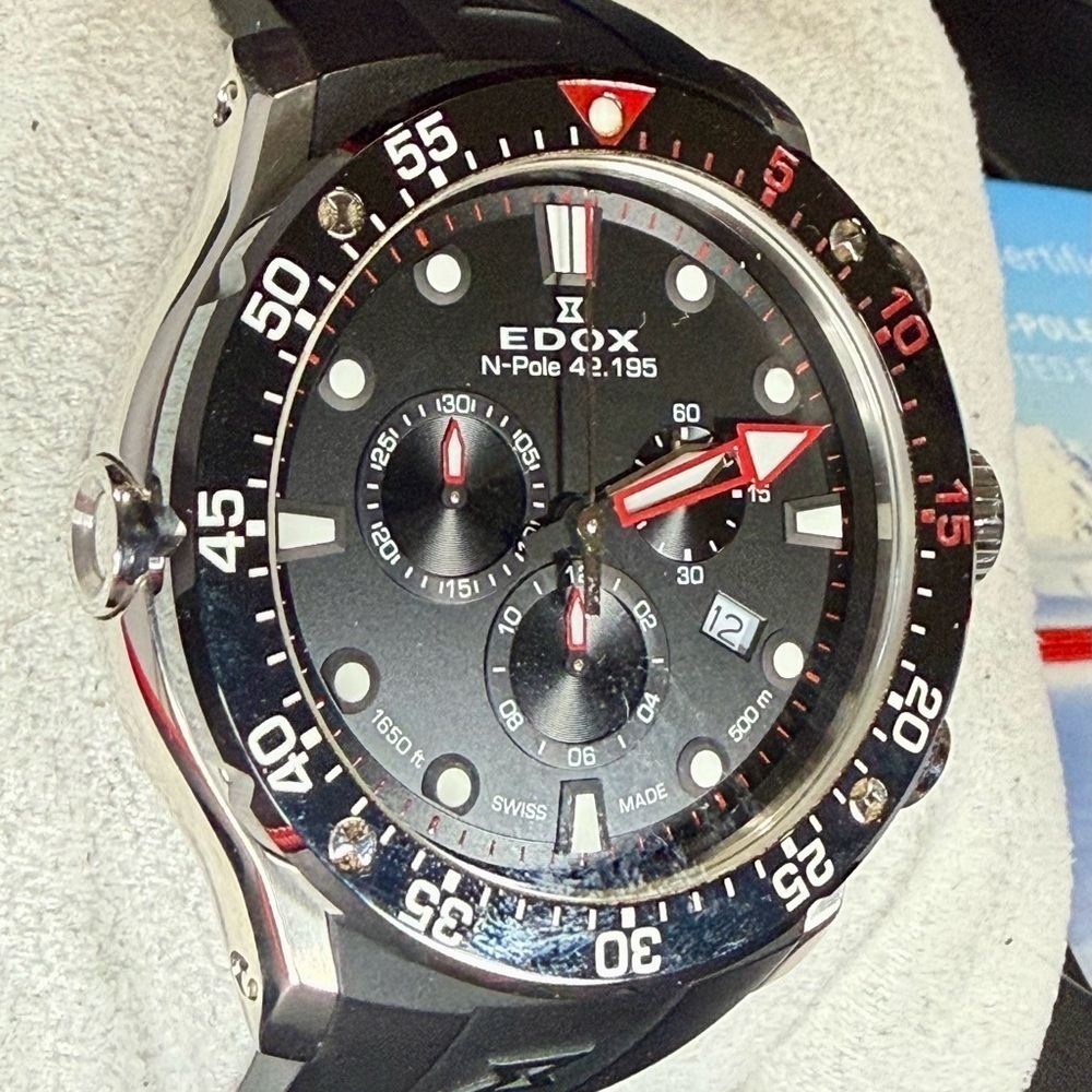 Edox Chrono Offshore 1 Sharkman ll North Pole Limited Editition Men’s Watch - Picture 2 of 8